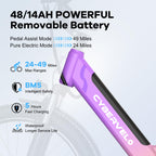 1000 Peak Electric Bike for Adults,up 80 Miles Removable Battery Ebike, 26" Electric E Bike with 7-Speed,Adult Electric Bicycles for Commute Beach Snow Womens/Man All Terrain