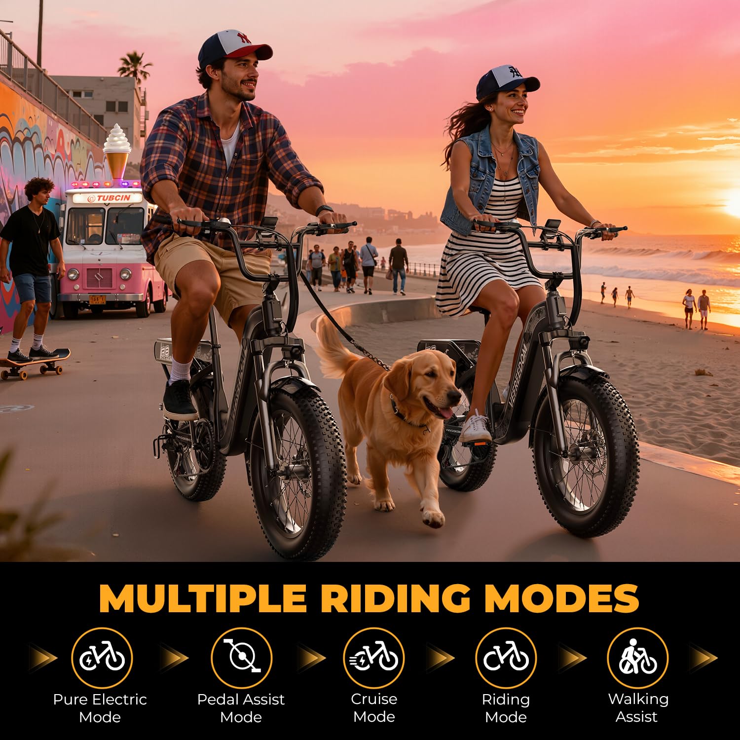 1500W Electric Bike for Adults,48V 20Ah Removable Battery Fast Ebike,Max 70Miles & 30MPH,20" x4.0 Fat Tire Electric Mountain Bike,7-Speed, Step-Thru Commuting Bicycle