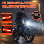 Electric Bike for Adults, 1500W Peak Ebike, 48V 15AH Waterproof Removable Battery, 7 Speed, 30 MPH Max, 20" Electric Off-Road Bike, UL 2849 Certification