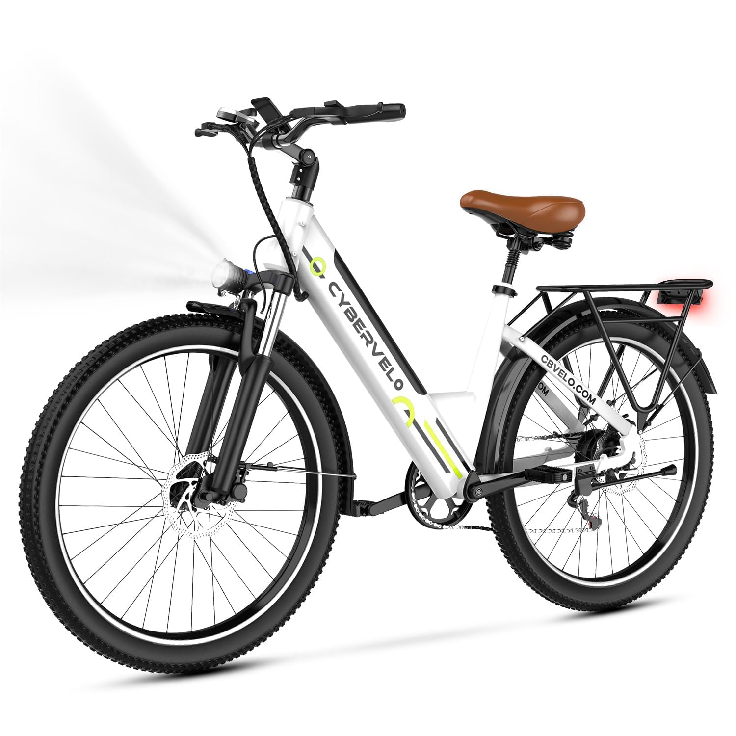 1000 Peak Electric Bike for Adults,up 80 Miles Removable Battery Ebike, 26" Electric E Bike with 7-Speed,Adult Electric Bicycles for Commute Beach Snow Womens/Man All Terrain