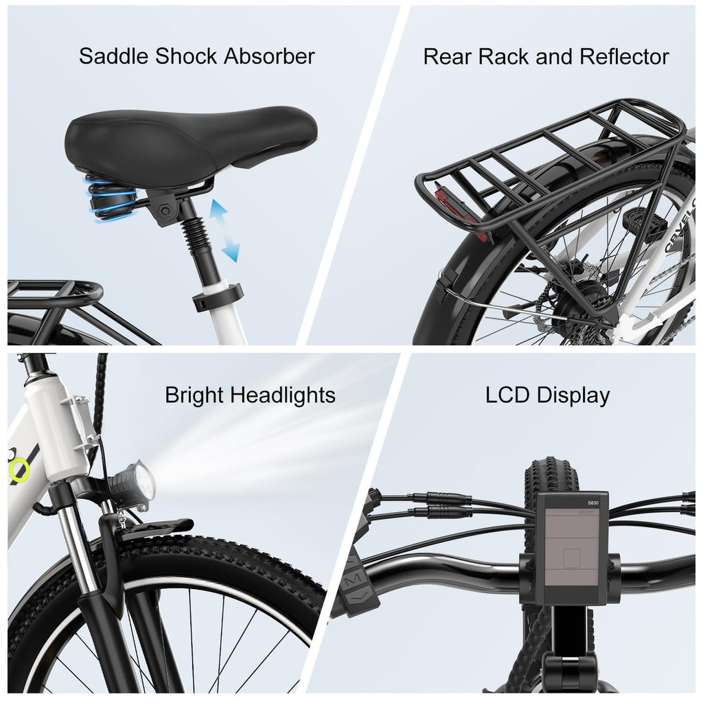 1000 Peak Electric Bike for Adults,up 80 Miles Removable Battery Ebike, 26" Electric E Bike with 7-Speed,Adult Electric Bicycles for Commute Beach Snow Womens/Man All Terrain