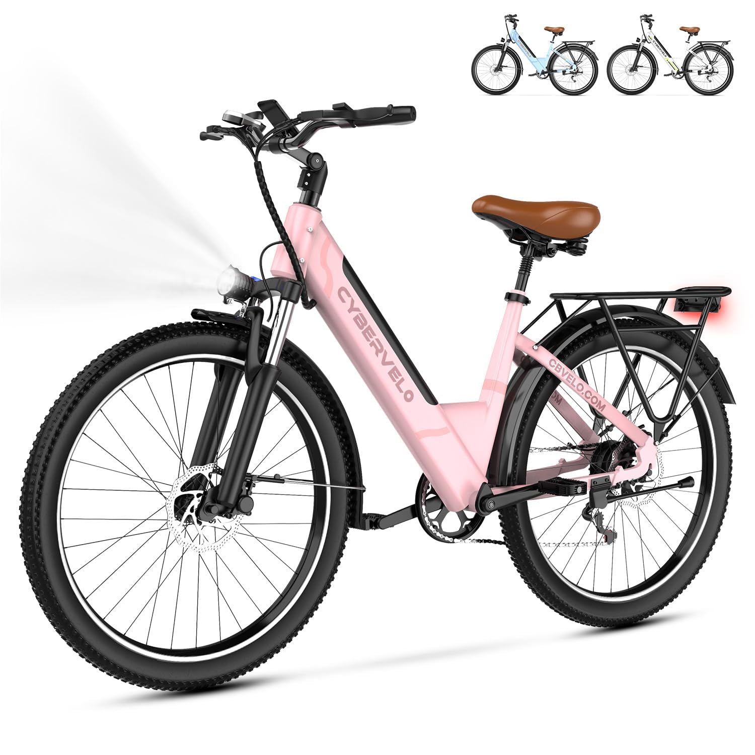 1000 Peak Electric Bike for Adults,up 80 Miles Removable Battery Ebike, 26" Electric E Bike with 7-Speed,Adult Electric Bicycles for Commute Beach Snow Womens/Man All Terrain