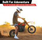 IN10 Electric Dirt Bike, 2600W 40MPH Electric-Motorcycle with 48V/23AH Battery Ebike, Full Hydraulic Brakes and Suspensions Mountain Off-Road E Dirt Bike, for Teens & Adults