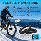 2Pack 20x4.0, 26x4.0 Inch Premium Heavy-Duty Inner Tube with 32mm Schrader Valve Fat Tire Tube– Puncture Resistant Tube for E-Bike, Electric Bicycle,Commuter Bikes & Mountain Bikes with 2 Tire Levers