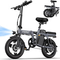 Electric Bike for Adults and Teens,14" Folding Adult E Bike with 650W Peak Motor,20MPH,28Miles Range,Advanced 9-Point Suspension & Dual Disc Brake,Removable Battery,UL 2849 Certified