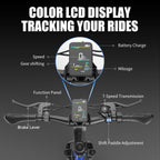 Electric Bike for Adults, 1500W Peak Mountain Ebike with 25 MPH, 65 Miles Range, 7 Speeds, 48V 10Ah Removable Battery 26" Ebike for Commute