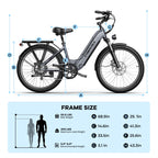 1000 Peak Electric Bike for Adults,up 80 Miles Removable Battery Ebike, 26" Electric E Bike with 7-Speed,Adult Electric Bicycles for Commute Beach Snow Womens/Man All Terrain