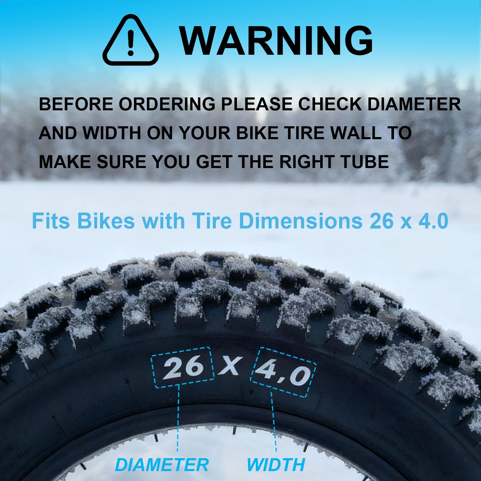 2Pack 20x4.0, 26x4.0 Inch Premium Heavy-Duty Inner Tube with 32mm Schrader Valve Fat Tire Tube– Puncture Resistant Tube for E-Bike, Electric Bicycle,Commuter Bikes & Mountain Bikes with 2 Tire Levers