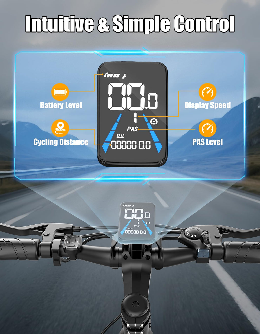 Electric Bike for Adults, 26" City Ebike with 1500W Peak, Up to 25MPH, 65 Miles Range, 7-Speed Adult Electric Bicycles, 48V Internal Removable Battery 26" Tires E-bike for Commute, Adjustable Seat