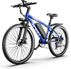 Electric Bike for Adults, 1500W Peak Mountain Ebike with 25 MPH, 65 Miles Range, 7 Speeds, 48V 10Ah Removable Battery 26" Ebike for Commute