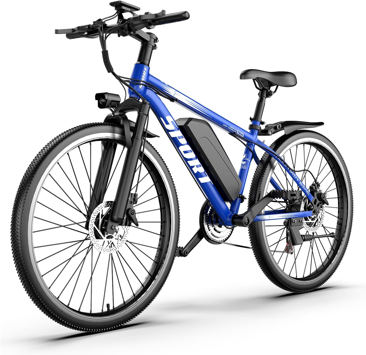 Electric Bike for Adults, 1500W Peak Mountain Ebike with 25 MPH, 65 Miles Range, 7 Speeds, 48V 10Ah Removable Battery 26" Ebike for Commute