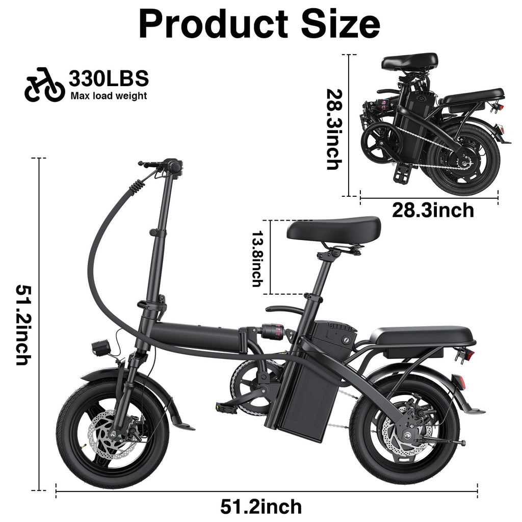 Electric Bike for Adults Teens, Commuter City Ebike with 560W-1200W Motor and 48V Removable Battery, 24MPH-28MPH,14"-20" Electric Bicycle with UL 2849 Certified