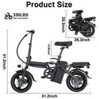 Electric Bike for Adults Teens, Commuter City Ebike with 560W-1200W Motor and 48V Removable Battery, 24MPH-28MPH,14"-20" Electric Bicycle with UL 2849 Certified