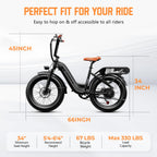 1500W Electric Bike for Adults,48V 20Ah Removable Battery Fast Ebike,Max 70Miles & 30MPH,20" x4.0 Fat Tire Electric Mountain Bike,7-Speed, Step-Thru Commuting Bicycle
