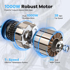 1000 Peak Electric Bike for Adults,up 80 Miles Removable Battery Ebike, 26" Electric E Bike with 7-Speed,Adult Electric Bicycles for Commute Beach Snow Womens/Man All Terrain