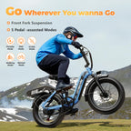 1500W Electric Bike for Adults,48V 20Ah Removable Battery Fast Ebike,Max 70Miles & 30MPH,20" x4.0 Fat Tire Electric Mountain Bike,7-Speed, Step-Thru Commuting Bicycle