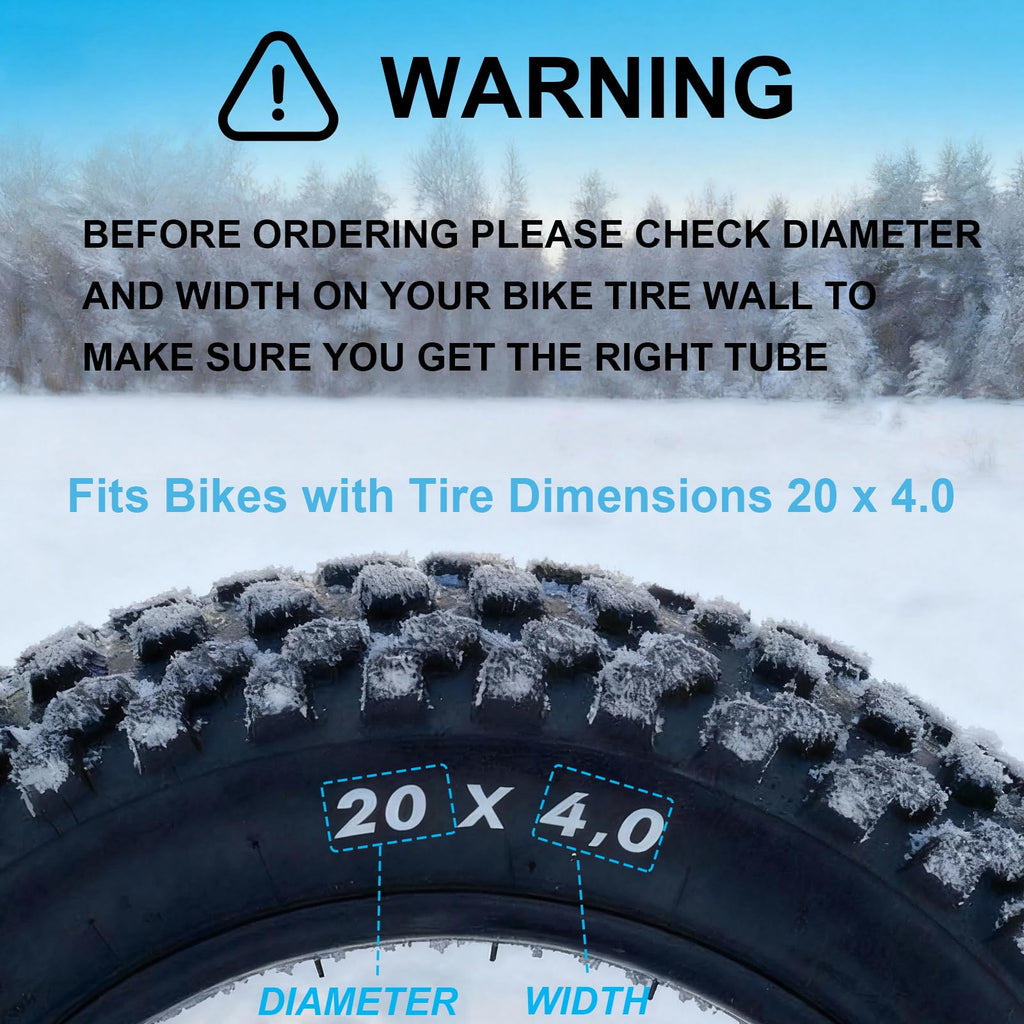 2Pack 20x4.0, 26x4.0 Inch Premium Heavy-Duty Inner Tube with 32mm Schrader Valve Fat Tire Tube– Puncture Resistant Tube for E-Bike, Electric Bicycle,Commuter Bikes & Mountain Bikes with 2 Tire Levers