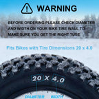 2Pack 20x4.0, 26x4.0 Inch Premium Heavy-Duty Inner Tube with 32mm Schrader Valve Fat Tire Tube– Puncture Resistant Tube for E-Bike, Electric Bicycle,Commuter Bikes & Mountain Bikes with 2 Tire Levers