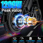 Electric Bike for Adults Teens, Commuter City Ebike with 560W-1200W Motor and 48V Removable Battery, 24MPH-28MPH,14"-20" Electric Bicycle with UL 2849 Certified