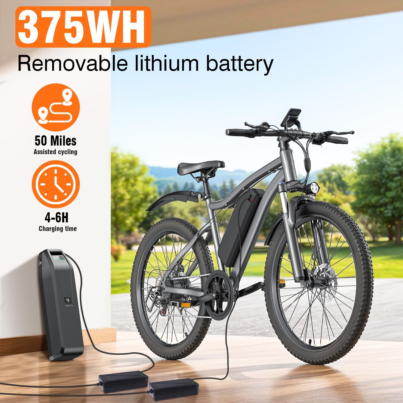 Electric Bike for Adults Teens, Commuter City Ebike with 560W-1200W Motor and 48V Removable Battery, 24MPH-28MPH,14"-20" Electric Bicycle with UL 2849 Certified