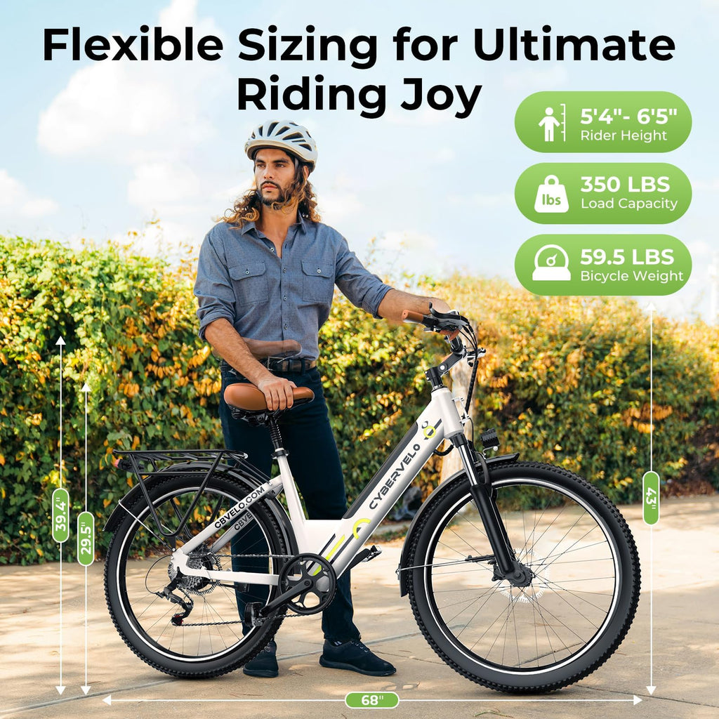 1000 Peak Electric Bike for Adults,up 80 Miles Removable Battery Ebike, 26" Electric E Bike with 7-Speed,Adult Electric Bicycles for Commute Beach Snow Womens/Man All Terrain