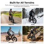 1500W Electric Bike for Adults,48V 20Ah Removable Battery Fast Ebike,Max 70Miles & 30MPH,20" x4.0 Fat Tire Electric Mountain Bike,7-Speed, Step-Thru Commuting Bicycle