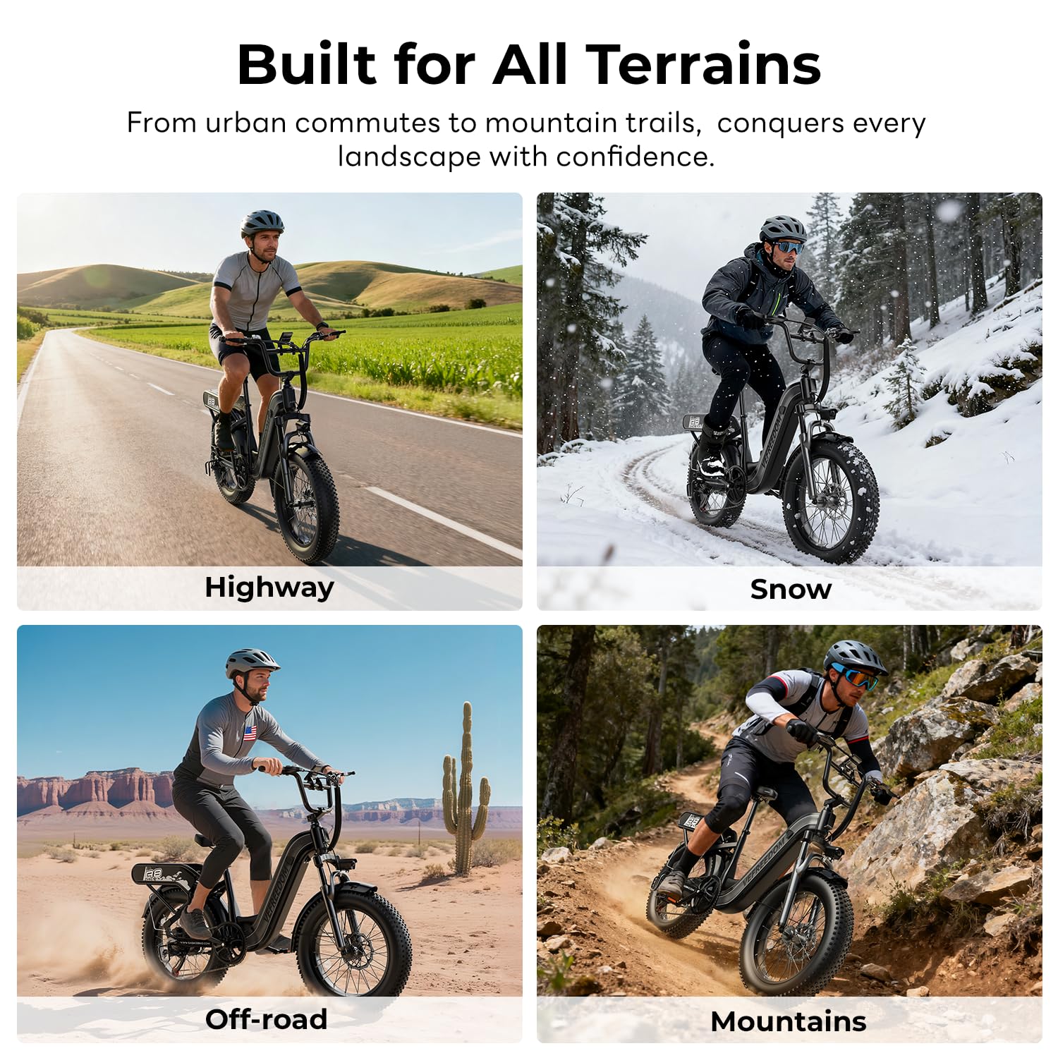 1500W Electric Bike for Adults,48V 20Ah Removable Battery Fast Ebike,Max 70Miles & 30MPH,20" x4.0 Fat Tire Electric Mountain Bike,7-Speed, Step-Thru Commuting Bicycle