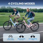 1000 Peak Electric Bike for Adults,up 80 Miles Removable Battery Ebike, 26" Electric E Bike with 7-Speed,Adult Electric Bicycles for Commute Beach Snow Womens/Man All Terrain