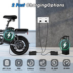Electric Bike for Adults and Teens,14" Folding Adult E Bike with 650W Peak Motor,20MPH,28Miles Range,Advanced 9-Point Suspension & Dual Disc Brake,Removable Battery,UL 2849 Certified